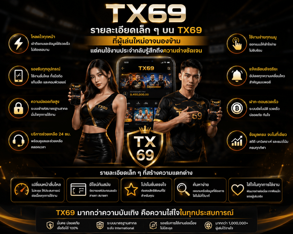 รายละเอียดเล็ก ๆ บน TX69 ที่ผู้เล่นใหม่อาจมองข้าม แต่คนใช้งานประจำกลับรู้สึกถึงความต่างชัดเจน